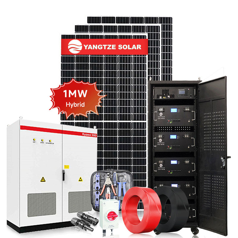 1MW Hybrid Solar System Kit Polycrystalline Solar Panel